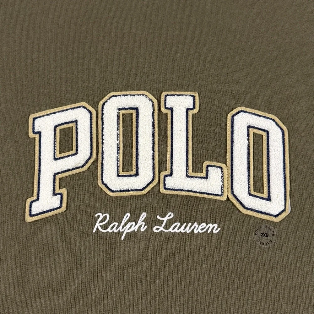 Polo Ralph Lauren Men's Size 2XB Green Logo Fleece Sweatshirt